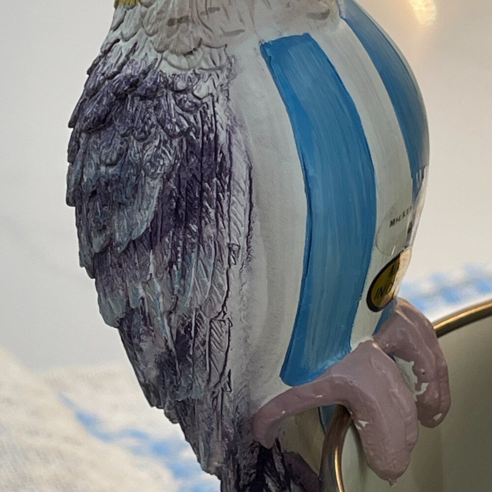 Bluebird Conservatory | MacKenzie-Childs Blue Striped Parrot Pot Climber – New - Picture 12 of 14